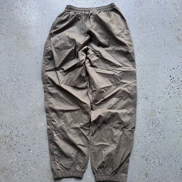 Nike Mens Track Pants Large Khaki Brown Vintage 90s Streetwear Casual - Picture 4 of 6